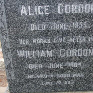 GORDON William -1964 &amp; Alice -1959 :: CORDELL Mai 1908-1982