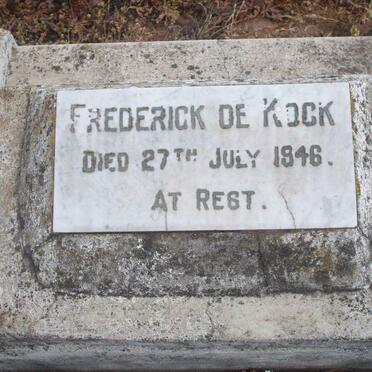 KOCK Frederick, de -1946