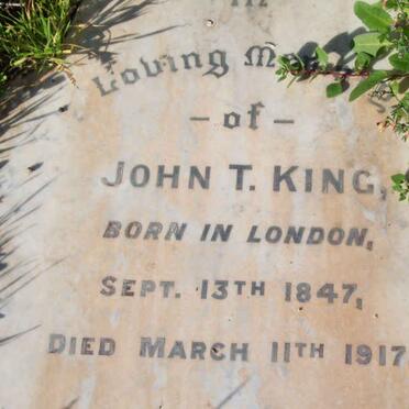 KING John T.  1847-1917