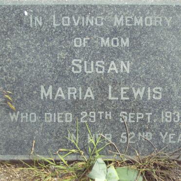 LEWIS Susan Maria -1935