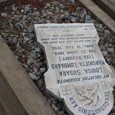 LOMBAARD Louisa Susara Magrieta nee BOSHOFF 1868-1932