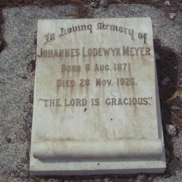 MEYER Johannes Lodewyk 1871-1926