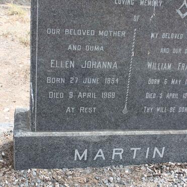 MARTIN William Francis 1889-1958 &amp; Ellen Johanna 1894-1969