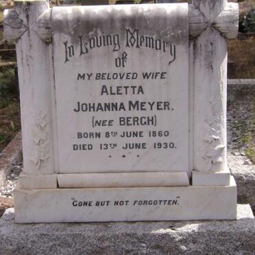 MEYER Aletta Johanna nee BERGH 1860-1930
