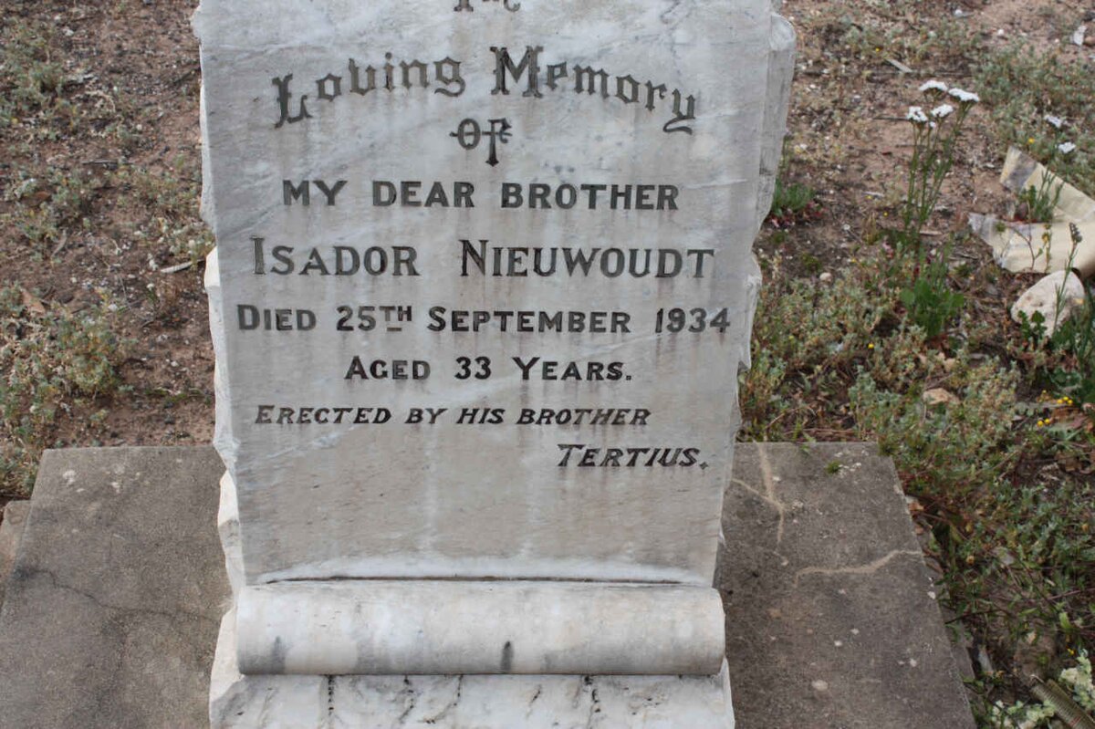 NIEUWOUDT Isador -1934