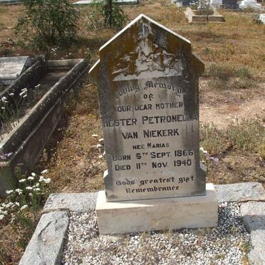 NIEKERK Hester Petronella, van nee MARIAS 1866-1940