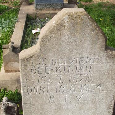 OLIVIER H.J. nee KILIAN 1872-1934