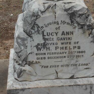 PHELPS Lucy Ann nee GAVIN 1886-1917