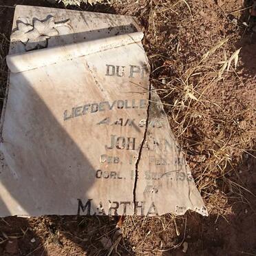 PLESSIS Johannes, du 1872-1935 &amp; Martha 1875-1944