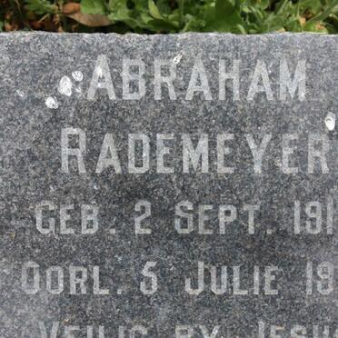 RADEMEYER Abraham 1919-1921
