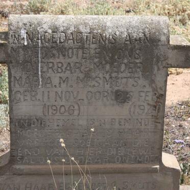 SMUTS Maria M. 1906-1941