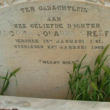 GREEFF Jacoba Johanna 1881-1903