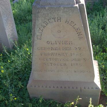 OLIVIER Elizabeth Helena 1885-1885