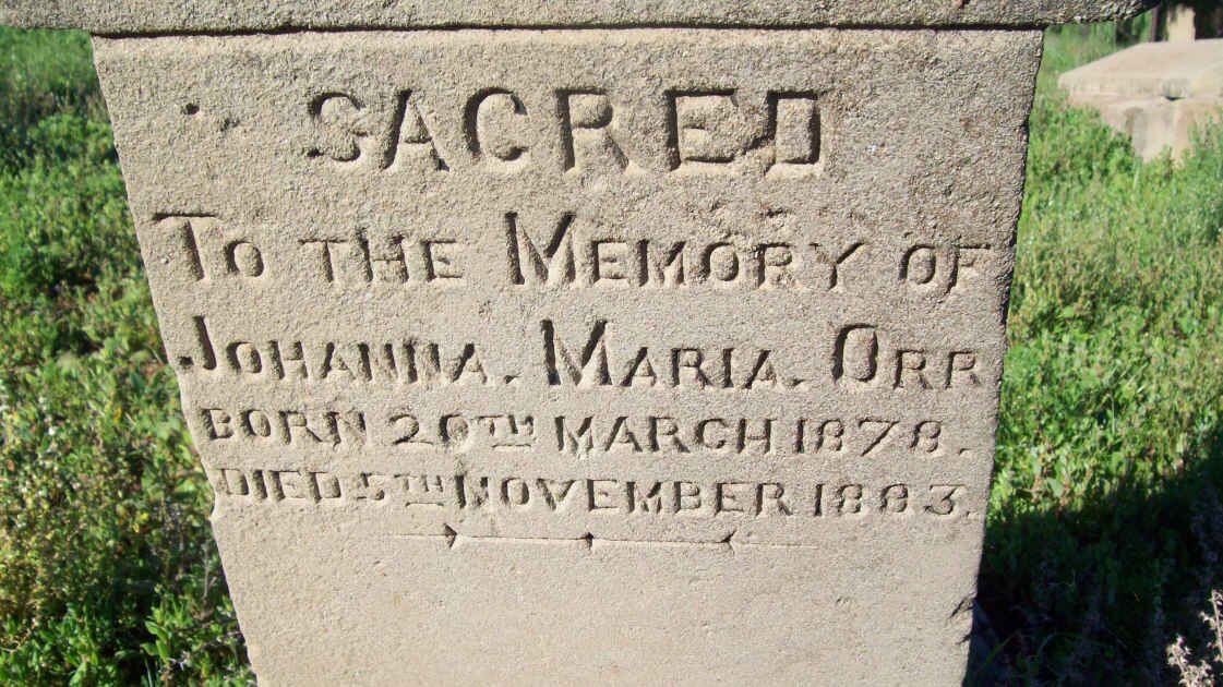 ORR Johanna Maria  1878-1883