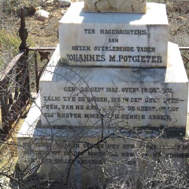POTGIETER Johannes M. 1855-1902