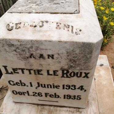 ROUX Lettie, le 1934-1935