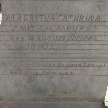 SMIT Magritha Cathrina nee MEYER 1887-1932