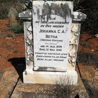 BOTHA Johanna C.A. nee VAN ROOYEN 1879-1946