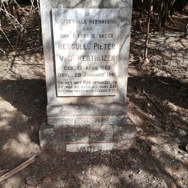 WESTHUIZEN Hercules Pieter, v.d. 1863-1949