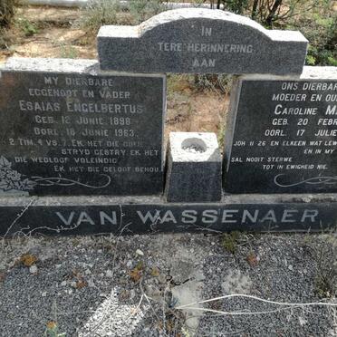 WASSENAER Esaias Engelbertus, van 1898-1963 &amp; Caroline Mathilda 1902-1988