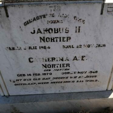 NORTIER Jakobus H. 1864-1926 &amp; Catherina A.E. NORTIER 1870-1948