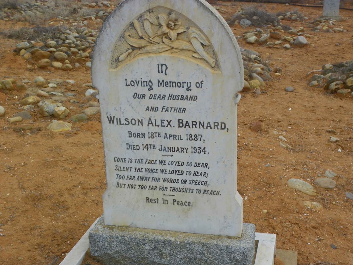 BARNARD Wilson Alex. 1887-1934