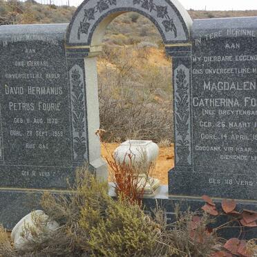 FOURIE David Hermanus Petrus 1870-1959 &amp; Magdalena Catherina BREYTENBACH 1876-1950