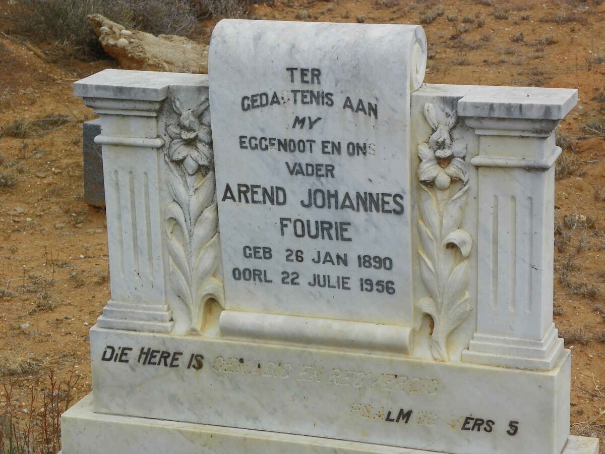 FOURIE Arend Johannes 1890-1956
