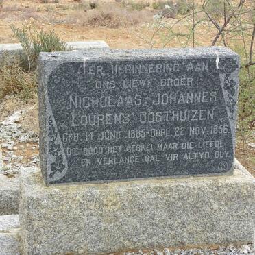 OOSTHUIZEN Nicolaas Johannes Lourens 1885-1956