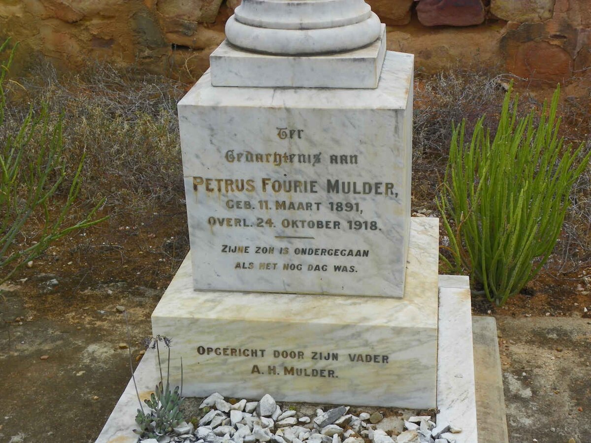 MULDER Petrus Fourie 1891-1918
