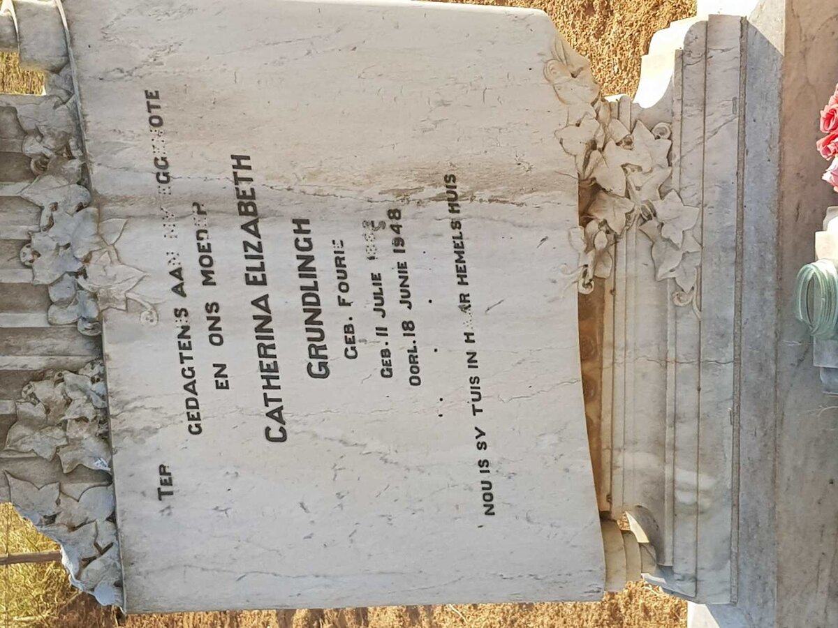 GRUNDLINGH Catherina Elizabeth nee FOURIE 18??-1948