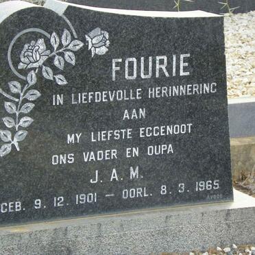 FOURIE J.A.M. 1901-1965