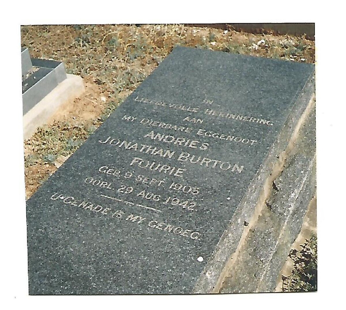 FOURIE Andries Jonathan Burton 1905-1942