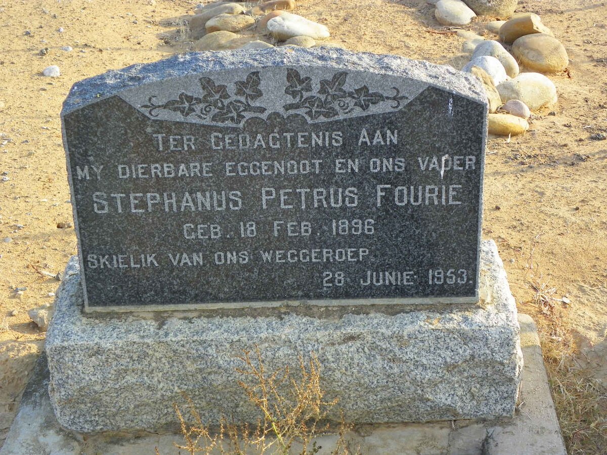 FOURIE Stephanus Petrus 1896-1953
