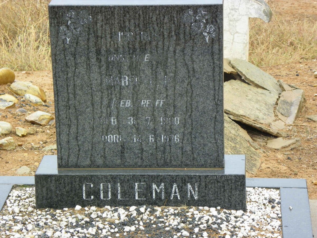 COLEMAN Mabel E.P. nee GREEFF 19?0-1976