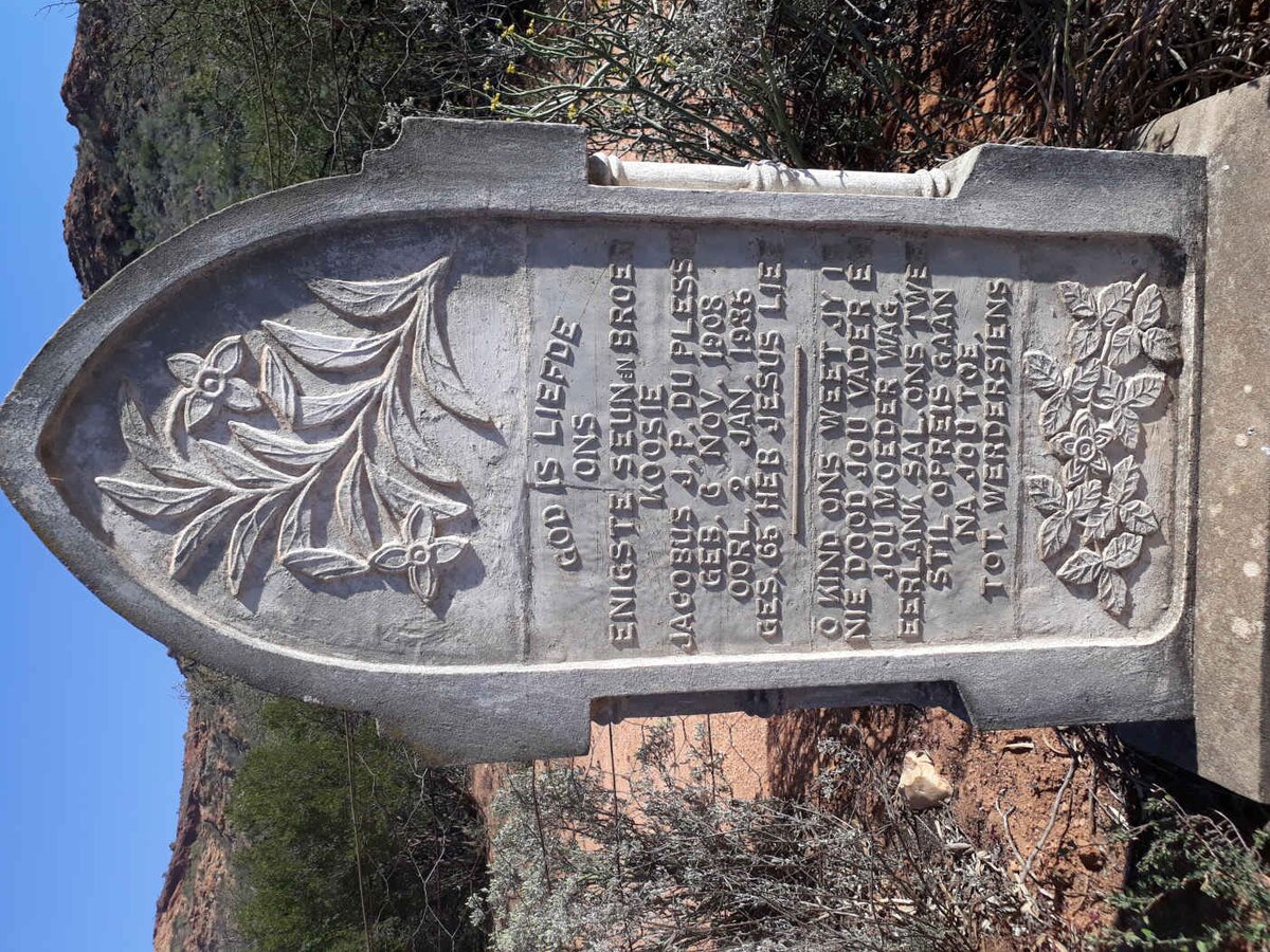 PLESSIS Jacobus J.P., du 1908-1935