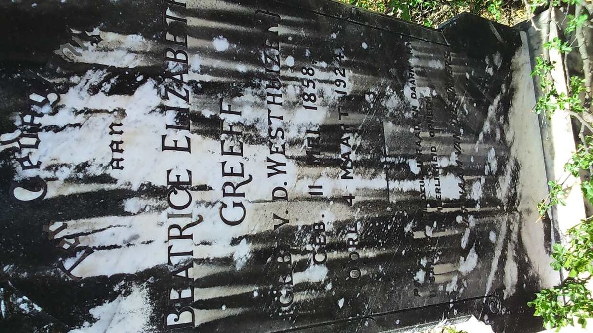 GREEFF Beatrice Elizabeth nee V.D. WESTHUIZEN 1858-1924