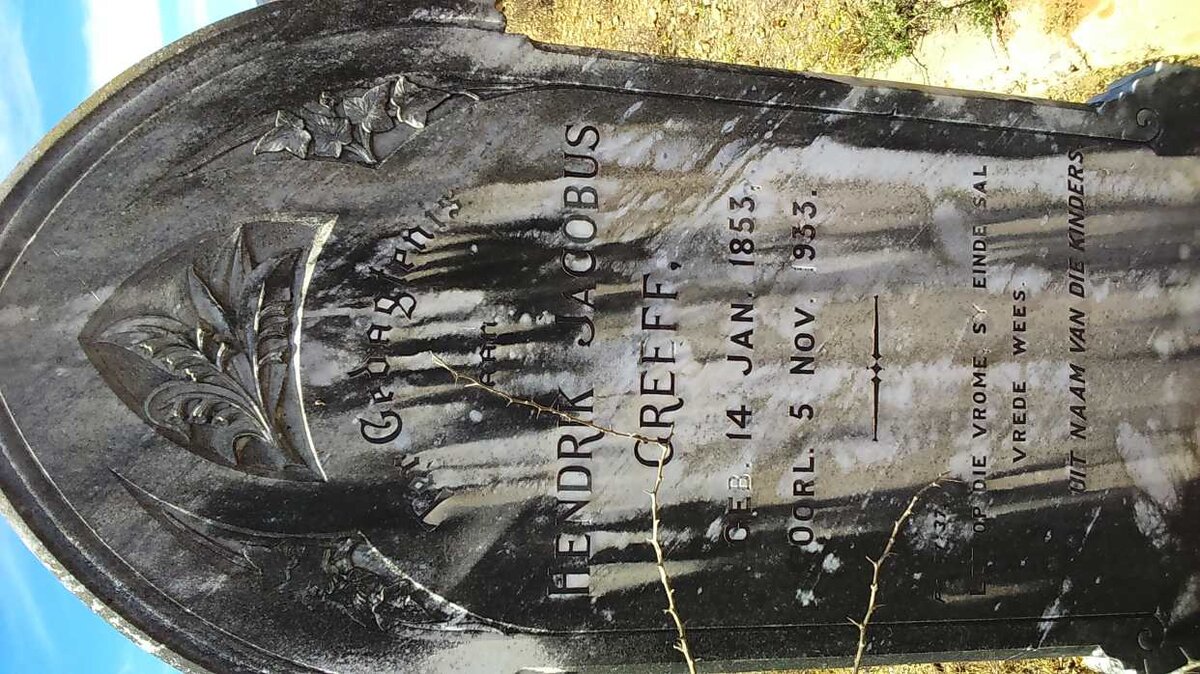 GREEFF Hendrik Jacobus 1853-1933