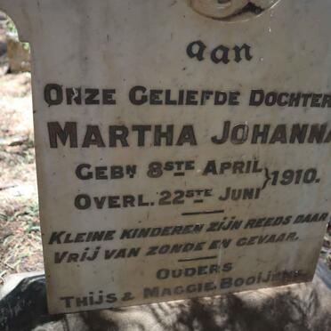 BOOIJENS Martha Johanna 1910-1910