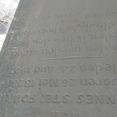 FOURIE Johannes Ste. 1823-1907