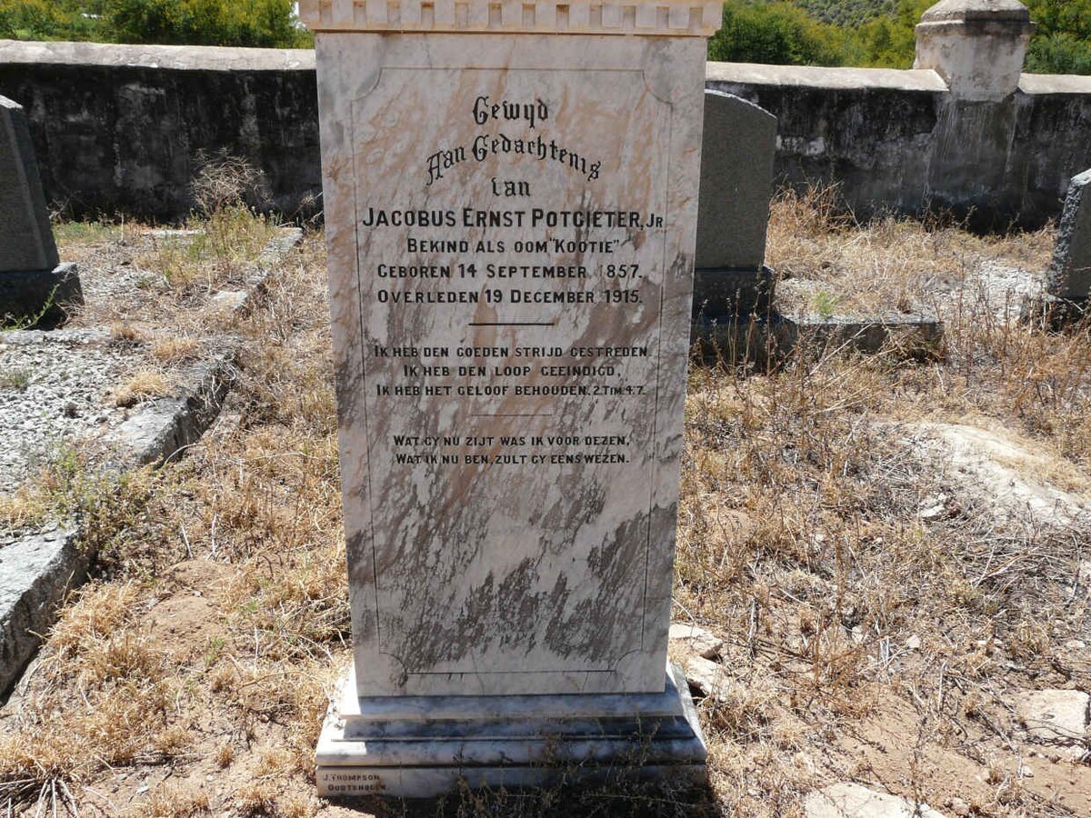 POTGIETER Jacobus Ernst 1857-1915