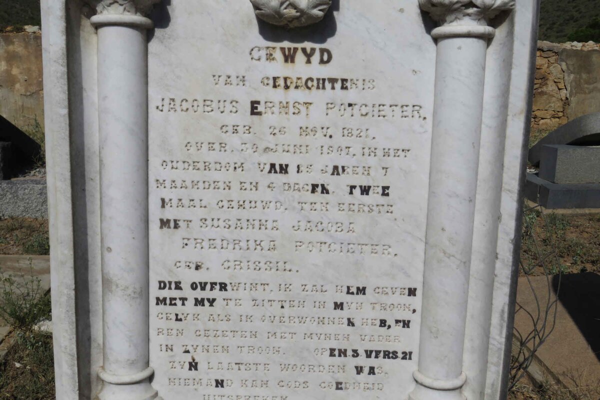 POTGIETER Jacobus Ernst 1821-1907