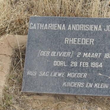 RHEEDER Cathariena Andrisiena Johanna nee OLIVIER 1884-1964