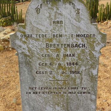 BREYTENBACH S.M. nee ZAAIMAN 1844-1918