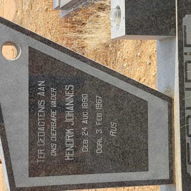 FOURIE Hendrik Johannes 1890-1967