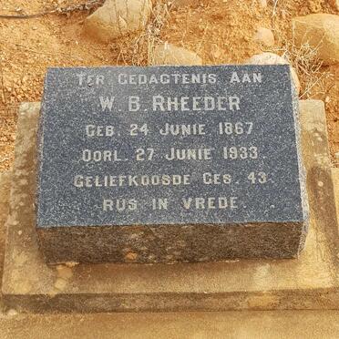 RHEEDER W.B. 1867-1933