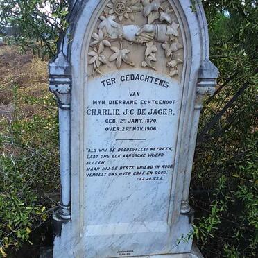 JAGER Charlie J.C., de 1870-1906