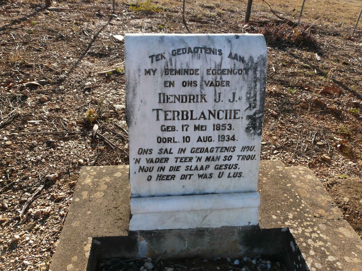 TERBLANCHE Hendrik J.J. 1853-1934