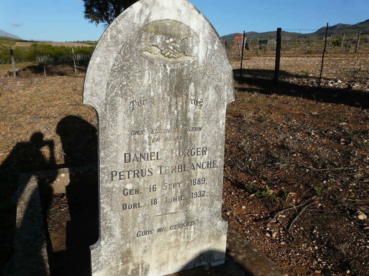 TERBLANCHE Daniel Burger Petrus 1889-1932