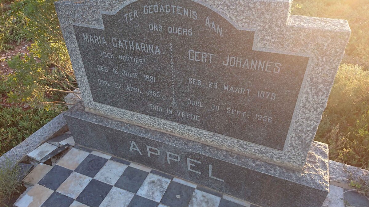 APPEL Gert Johannes 1879-1956 &amp; Maria Catharina NORTIER 1891-1955
